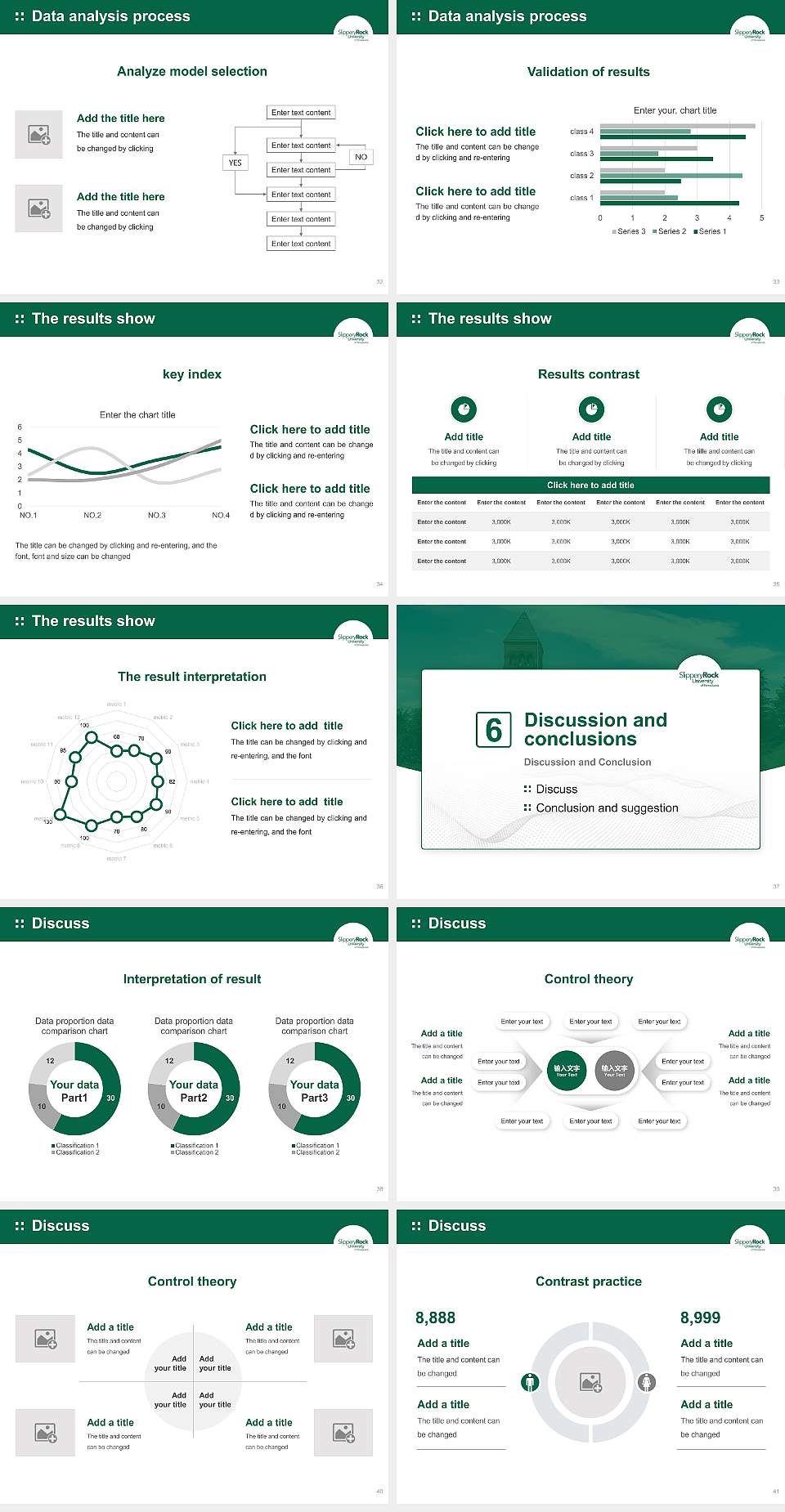 Slippery Rock University of Pennsylvania Graduation Thesis Defense PPT Template4:3 ratio PPT effect preview image5