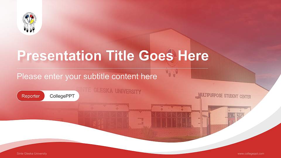 Sinte Gleska University Lecture Sharing and Networking Event PPT Template16:9 ratio PPT effect preview image