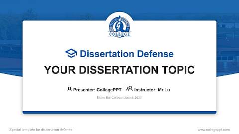 Sitting Bull College Graduation Thesis Defense PPT Template