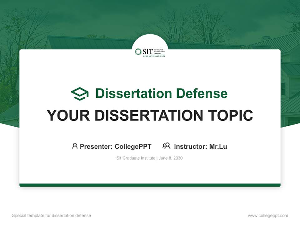 Sit Graduate Institute Graduation Thesis Defense PPT Template4:3 ratio PPT effect preview image7