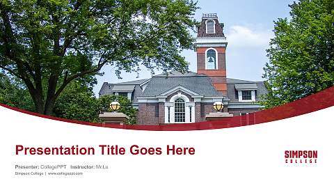 Simpson College Course/Courseware Creation PPT Template