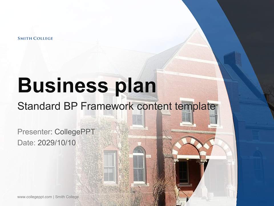 Smith College Competition/Entrepreneurship Contest PPT Template4:3 ratio PPT effect preview image9