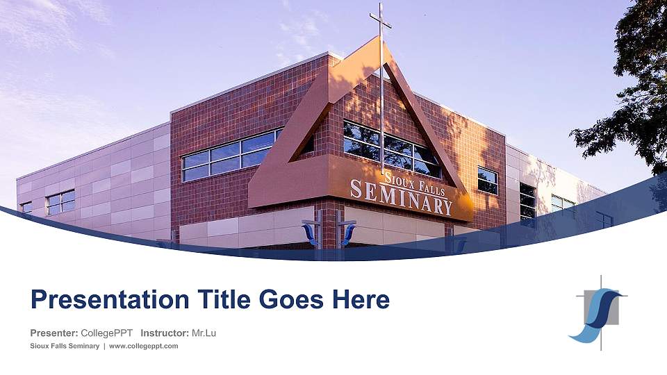 Sioux Falls Seminary Course/Courseware Creation PPT Template16:9 ratio PPT effect preview image