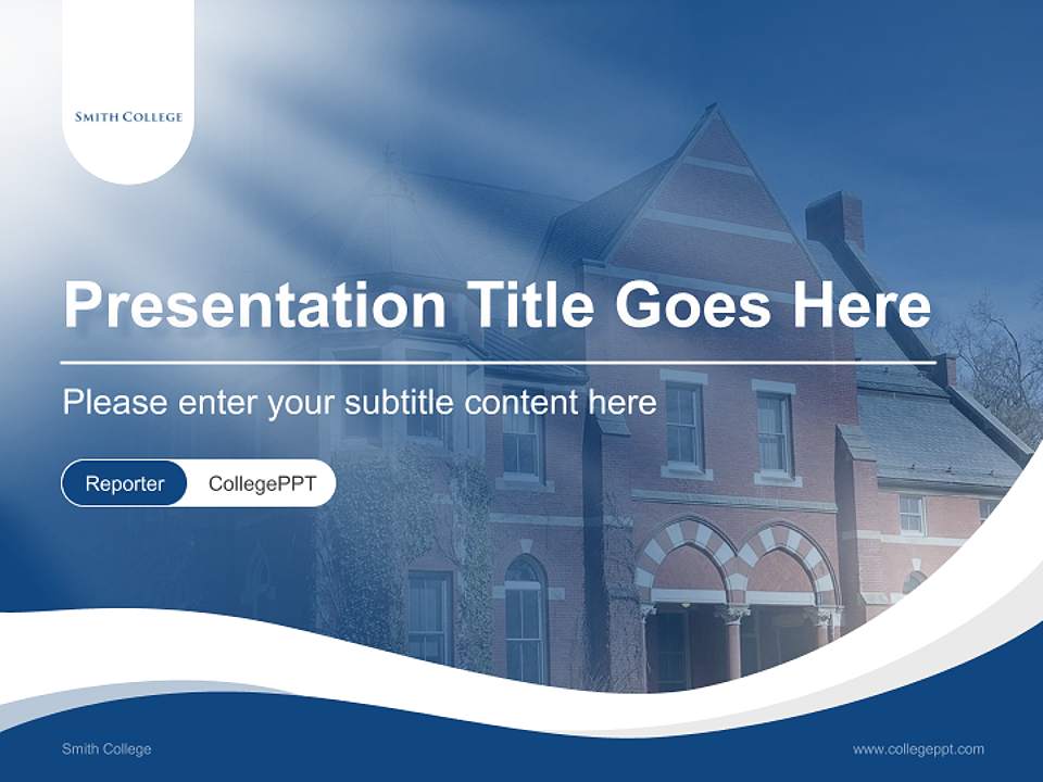 Smith College Lecture Sharing and Networking Event PPT Template4:3 ratio PPT effect preview image1
