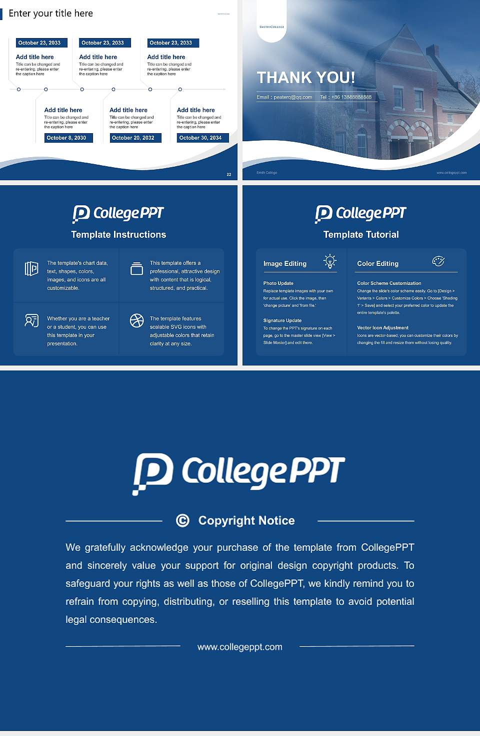 Smith College Lecture Sharing and Networking Event PPT Template4:3 ratio PPT effect preview image4