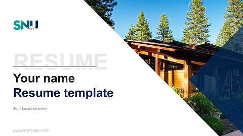 Sierra Nevada University Resume PPT Template