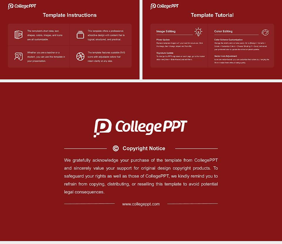Simmons College of Kentucky Course/Courseware Creation PPT Template16:9 ratio PPT effect preview image5