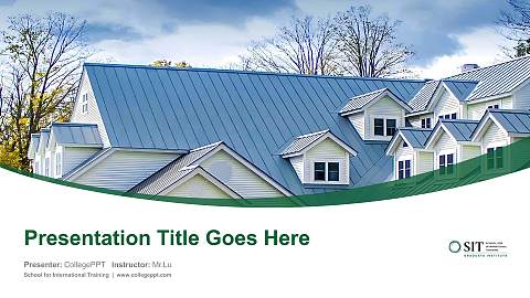 School for International Training Course/Courseware Creation PPT Template