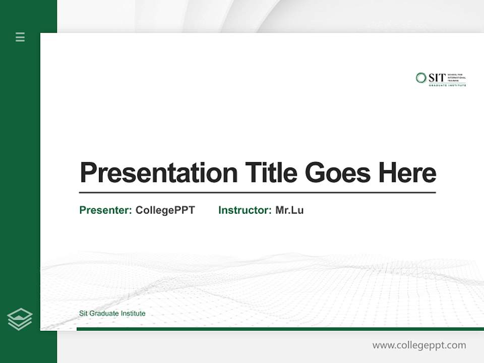 Sit Graduate Institute Thesis Proposal/Graduation Defense PPT Template4:3 ratio PPT effect preview image5