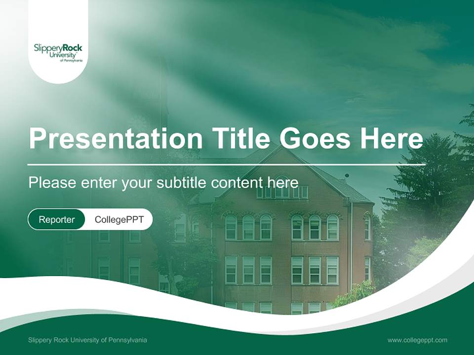 Slippery Rock University of Pennsylvania Lecture Sharing and Networking Event PPT Template4:3 ratio PPT effect preview image4