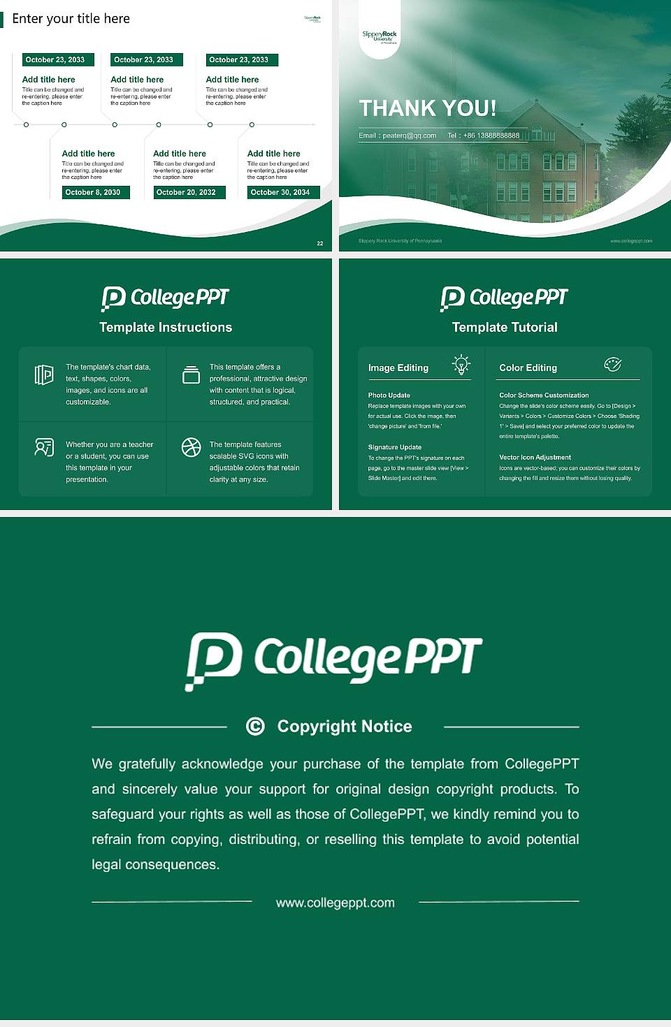 Slippery Rock University of Pennsylvania Lecture Sharing and Networking Event PPT Template4:3 ratio PPT effect preview image4