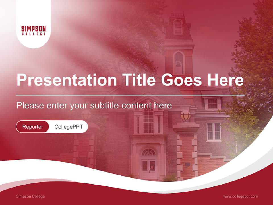 Simpson College Lecture Sharing and Networking Event PPT Template4:3 ratio PPT effect preview image4