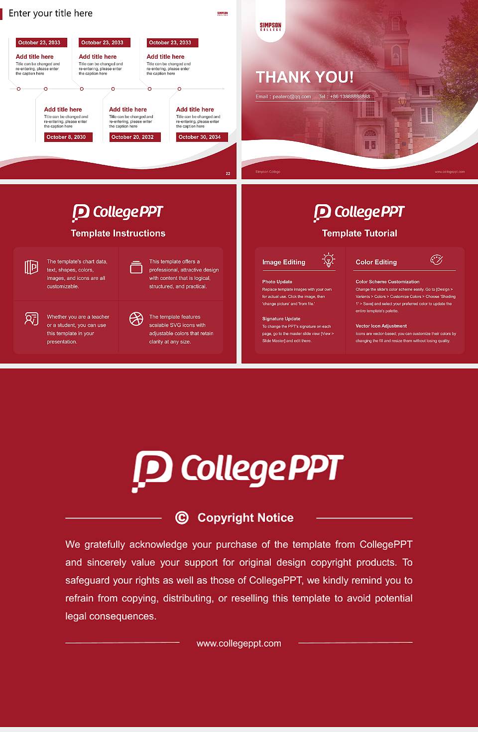 Simpson College Lecture Sharing and Networking Event PPT Template4:3 ratio PPT effect preview image4