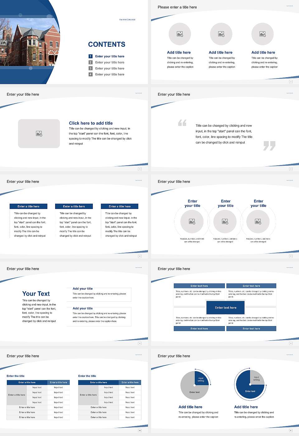 Smith College Course/Courseware Creation PPT Template16:9 ratio PPT effect preview image2