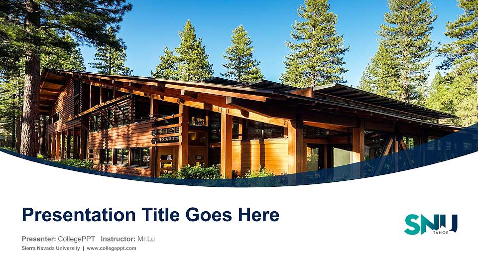 Sierra Nevada University Course/Courseware Creation PPT Template16:9 ratio PPT effect preview image