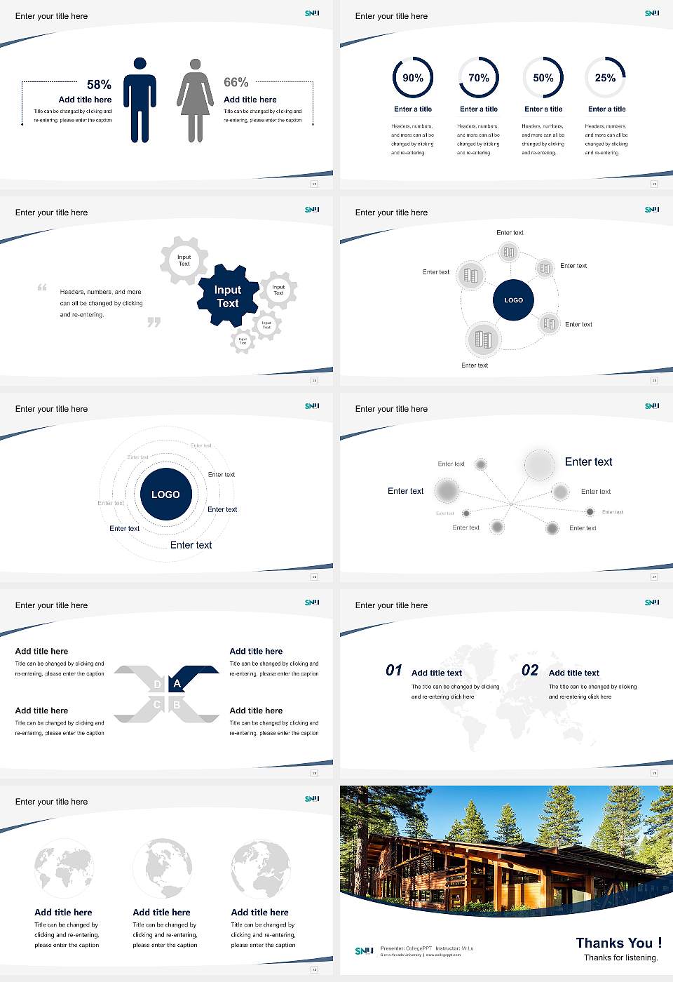 Sierra Nevada University Course/Courseware Creation PPT Template16:9 ratio PPT effect preview image4