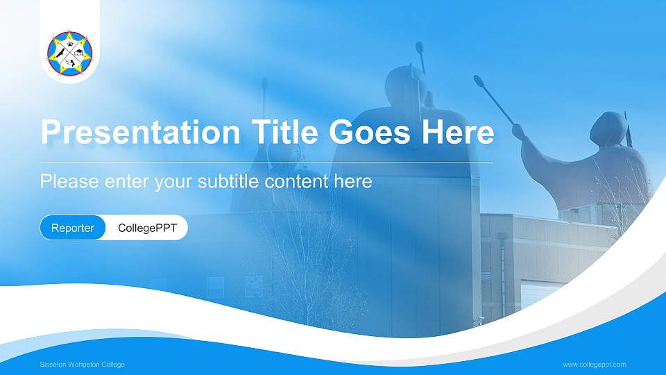 Sisseton Wahpeton College Lecture Sharing and Networking Event PPT Template16:9 ratio PPT effect preview image