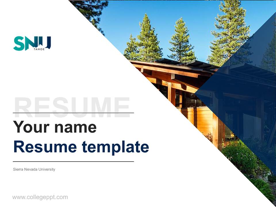 Sierra Nevada University Resume PPT Template4:3 ratio PPT effect preview image5