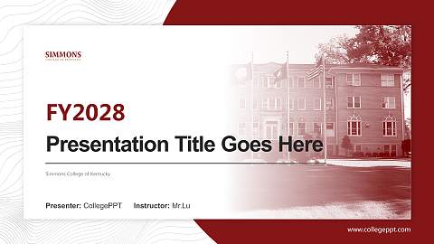 Simmons College of Kentucky Academic Presentation/Research Findings Report PPT Template