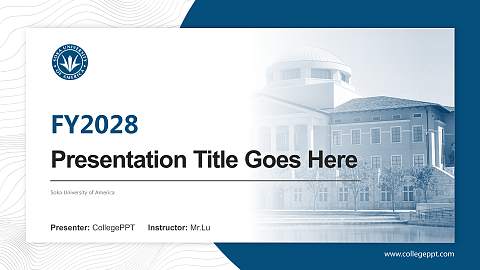 Soka University of America Academic Presentation/Research Findings Report PPT Template