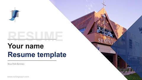 Sioux Falls Seminary Resume PPT Template