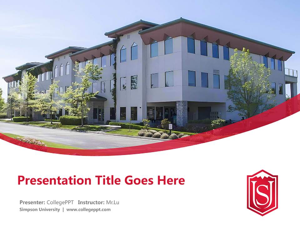 Simpson University Course/Courseware Creation PPT Template4:3 ratio PPT effect preview image5