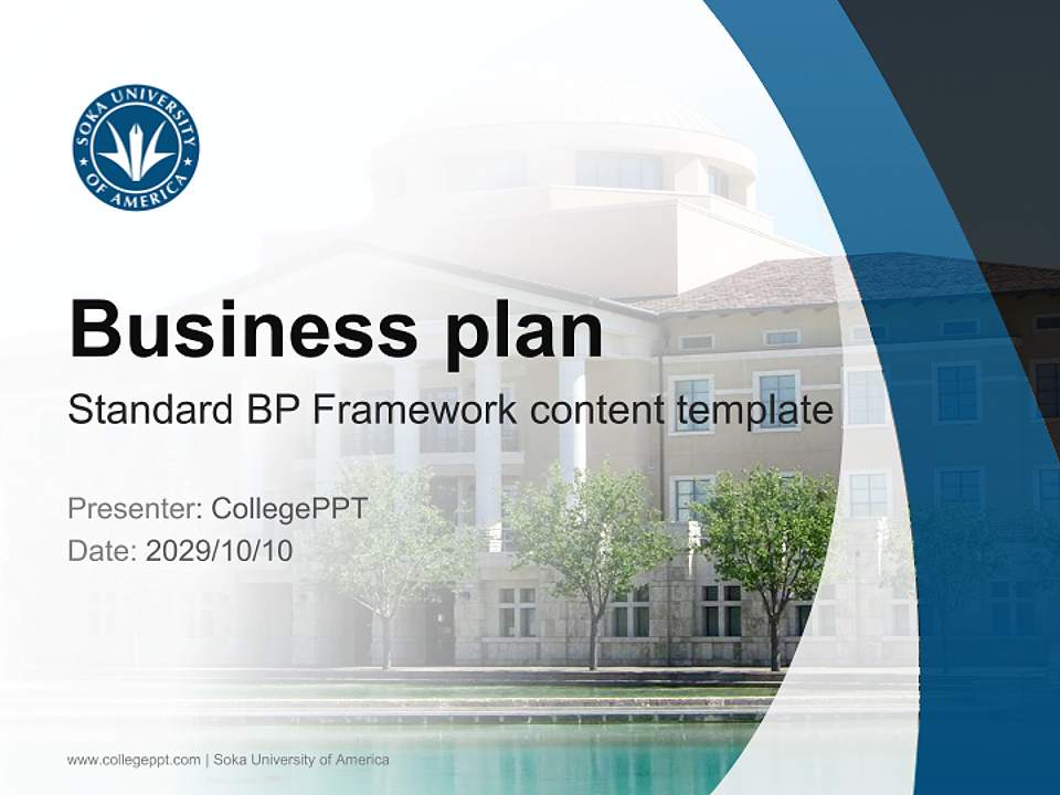 Soka University of America Competition/Entrepreneurship Contest PPT Template4:3 ratio PPT effect preview image9