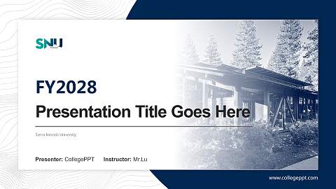 Sierra Nevada University Academic Presentation/Research Findings Report PPT Template