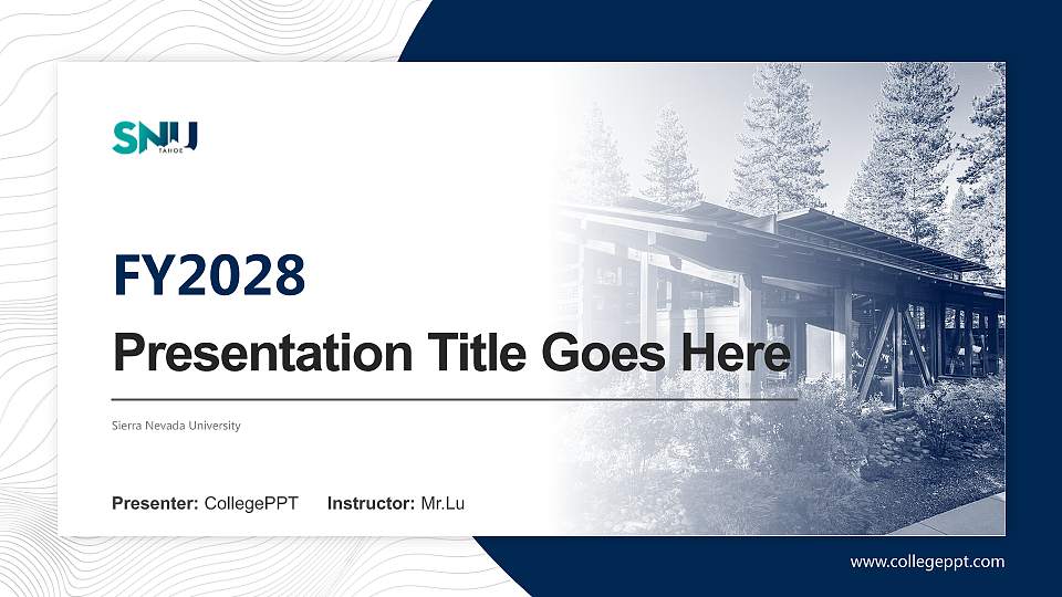 Sierra Nevada University Academic Presentation/Research Findings Report PPT Template16:9 ratio PPT effect preview image