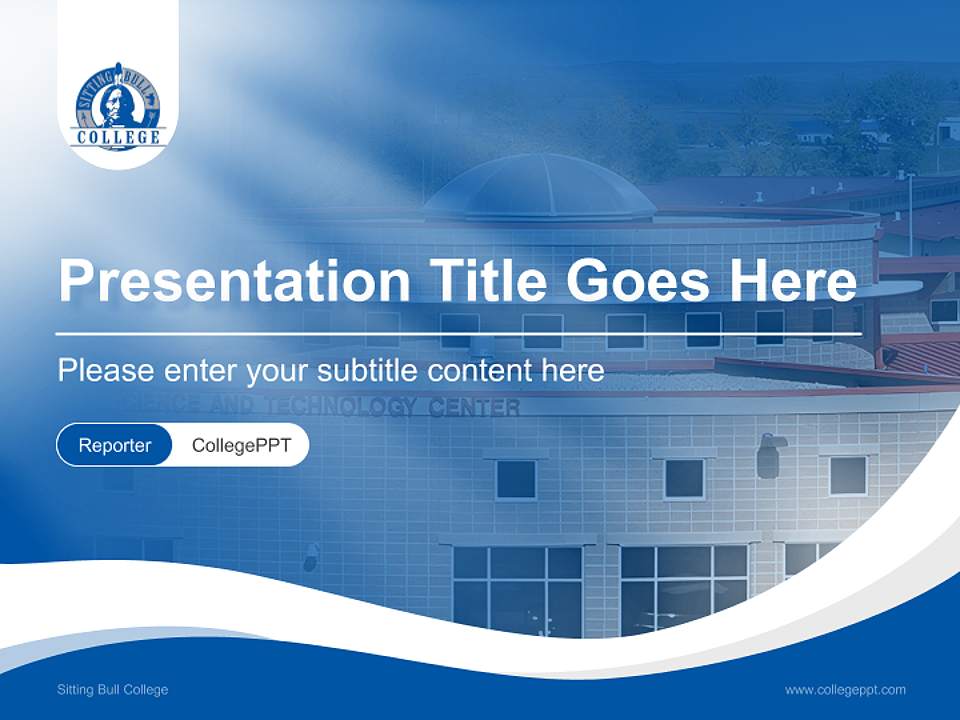 Sitting Bull College Lecture Sharing and Networking Event PPT Template4:3 ratio PPT effect preview image4