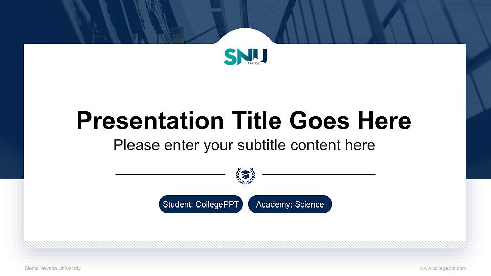 Sierra Nevada University National Scholarship Defense PPT Template16:9 ratio PPT effect preview image