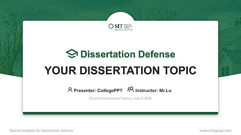 School for International Training Graduation Thesis Defense PPT Template
