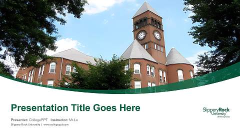 Slippery Rock University Course/Courseware Creation PPT Template