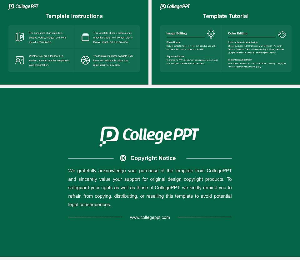 Slippery Rock University Course/Courseware Creation PPT Template16:9 ratio PPT effect preview image5