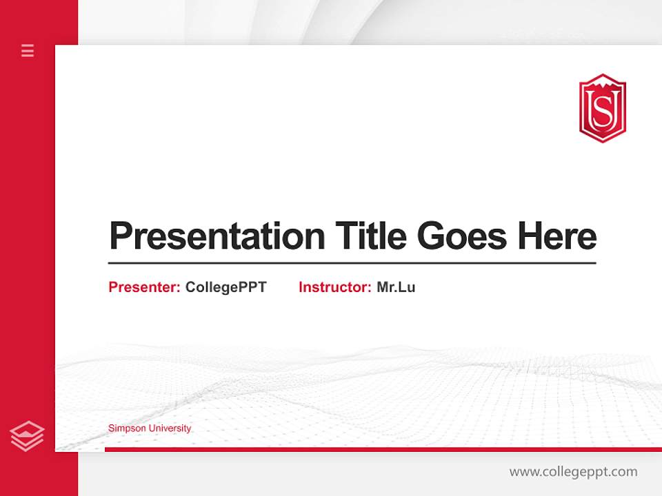 Simpson University Thesis Proposal/Graduation Defense PPT Template4:3 ratio PPT effect preview image5
