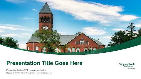 Slippery Rock University of Pennsylvania Course/Courseware Creation PPT Template