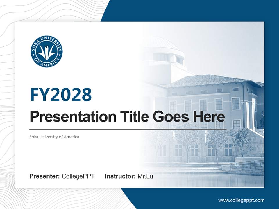 Soka University of America Academic Presentation/Research Findings Report PPT Template4:3 ratio PPT effect preview image5