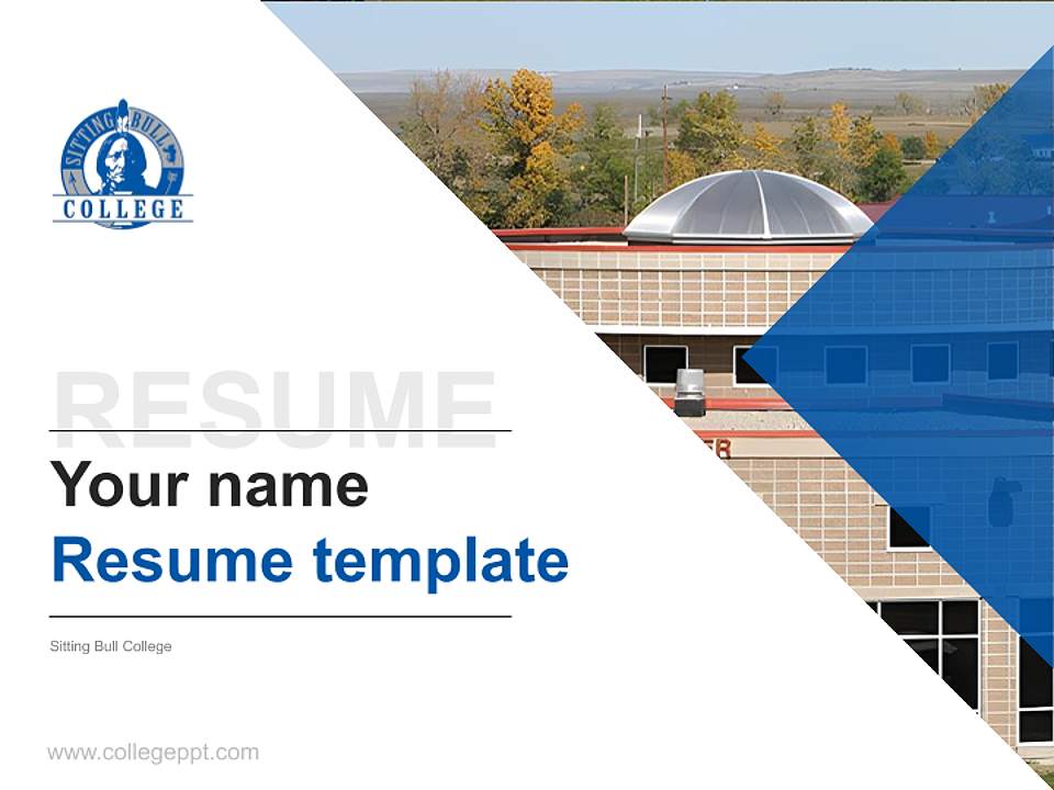 Sitting Bull College Resume PPT Template4:3 ratio PPT effect preview image5