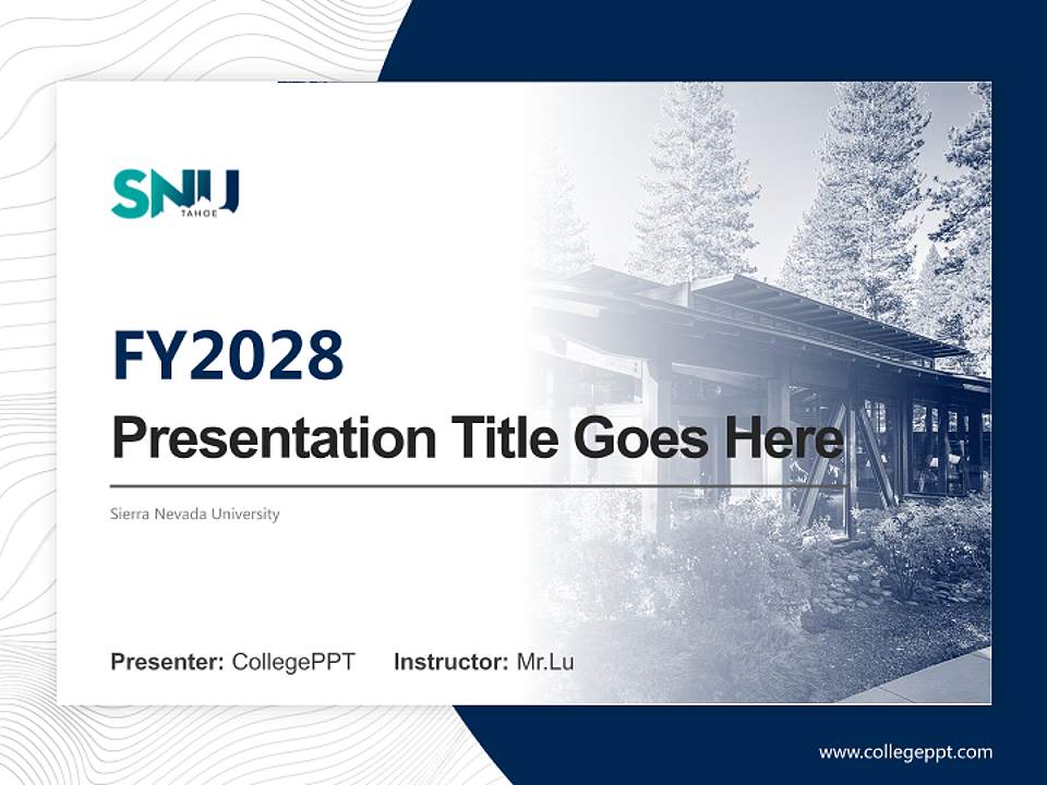 Sierra Nevada University Academic Presentation/Research Findings Report PPT Template4:3 ratio PPT effect preview image5