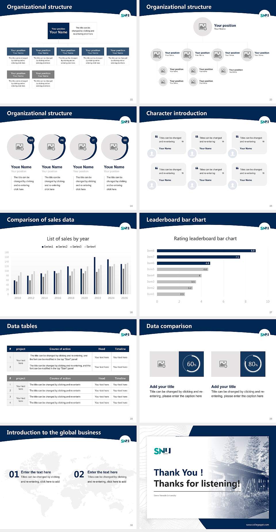 Sierra Nevada University Academic Presentation/Research Findings Report PPT Template4:3 ratio PPT effect preview image4