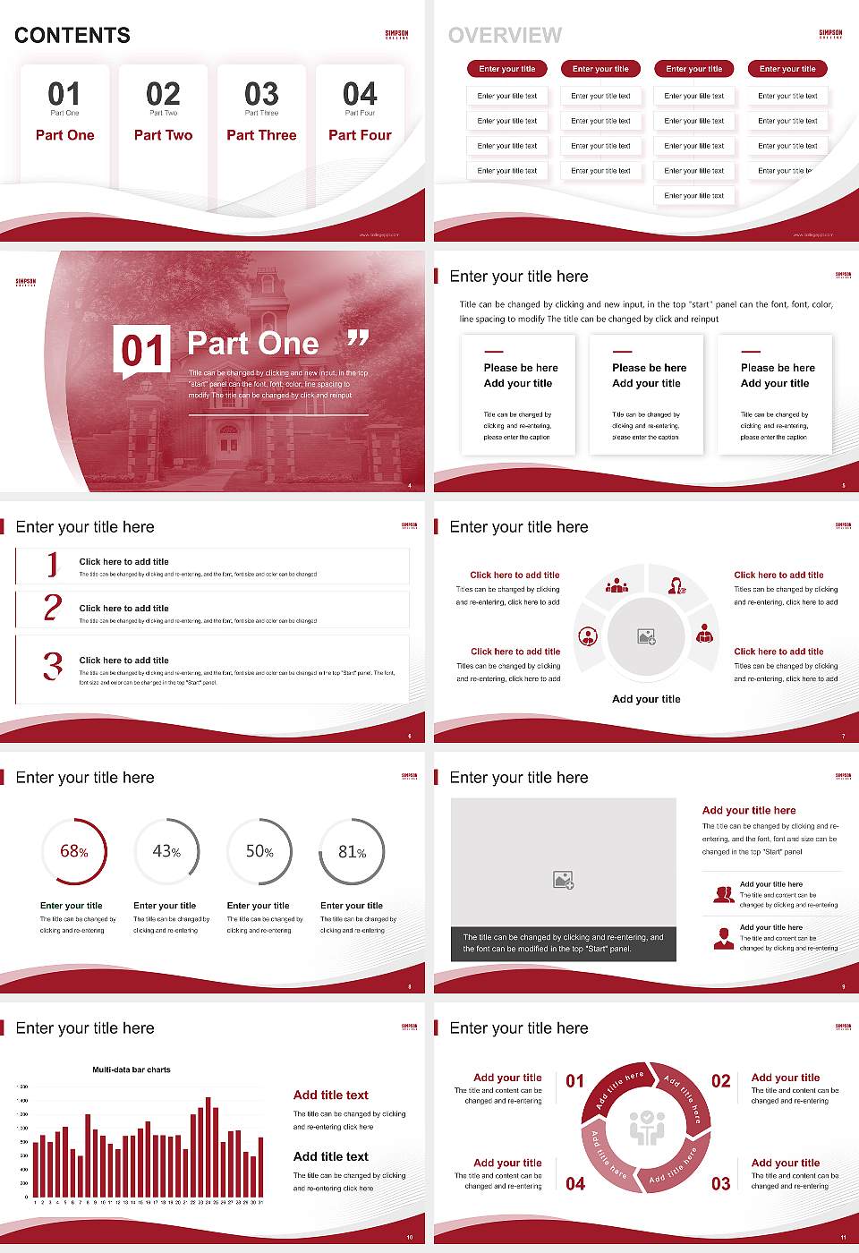 Simpson College Lecture Sharing and Networking Event PPT Template16:9 ratio PPT effect preview image2