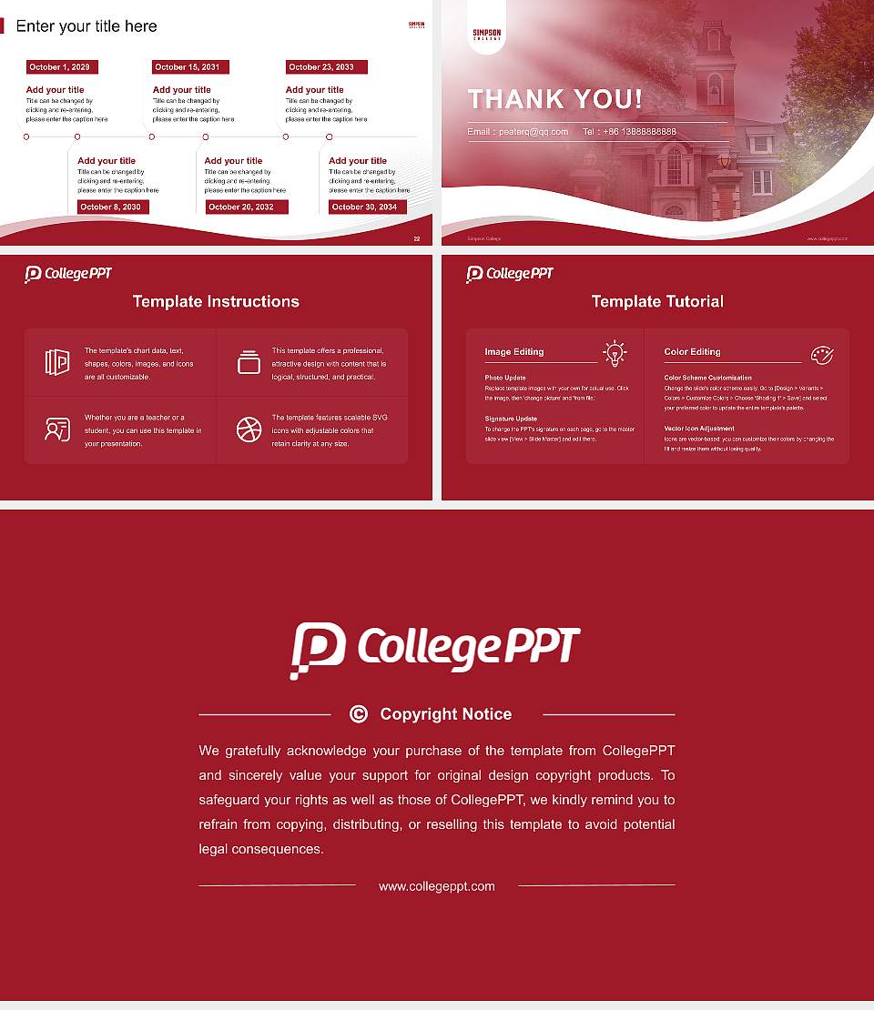 Simpson College Lecture Sharing and Networking Event PPT Template16:9 ratio PPT effect preview image4