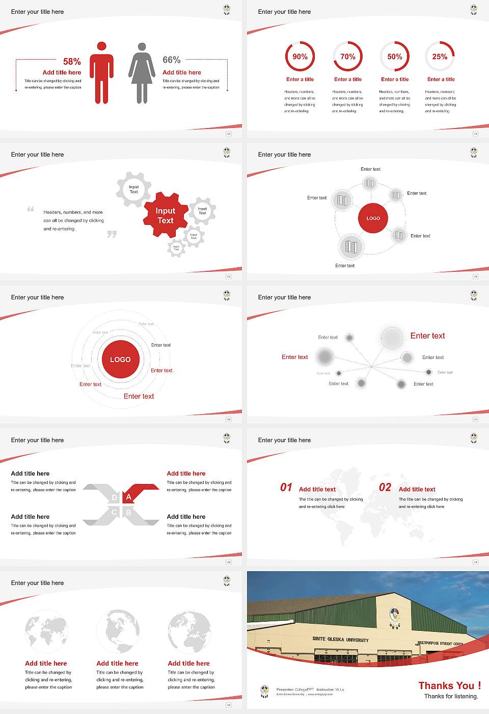 Sinte Gleska University Course/Courseware Creation PPT Template16:9 ratio PPT effect preview image4