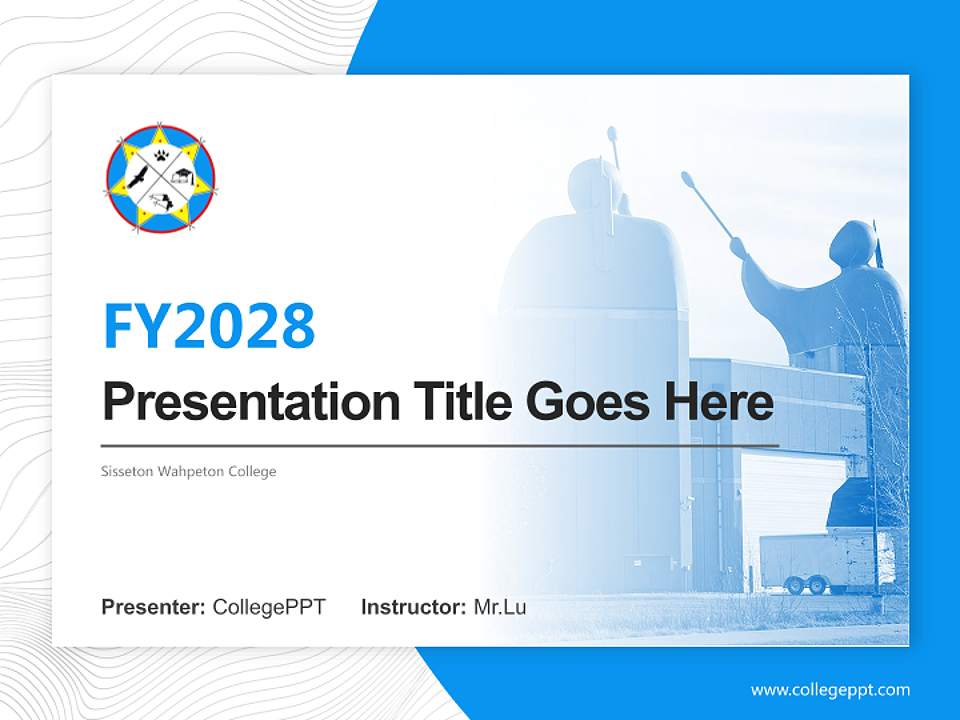 Sisseton Wahpeton College Academic Presentation/Research Findings Report PPT Template4:3 ratio PPT effect preview image5