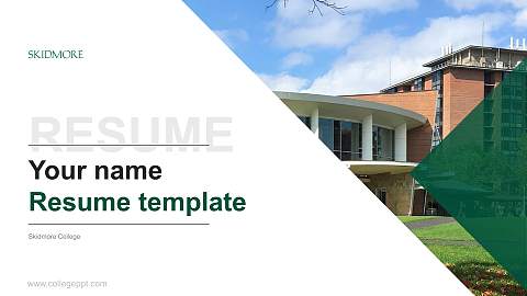 Skidmore College Resume PPT Template