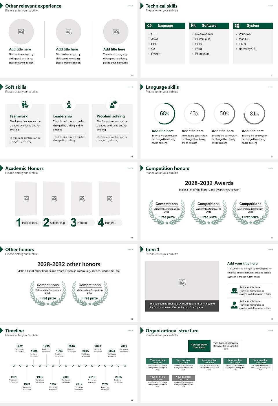 Skidmore College Resume PPT Template16:9 ratio PPT effect preview image3