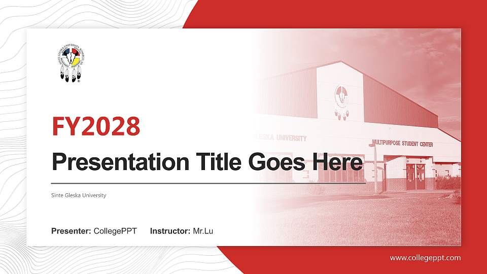 Sinte Gleska University Academic Presentation/Research Findings Report PPT Template16:9 ratio PPT effect preview image