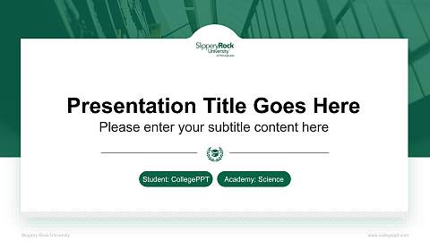 Slippery Rock University National Scholarship Defense PPT Template