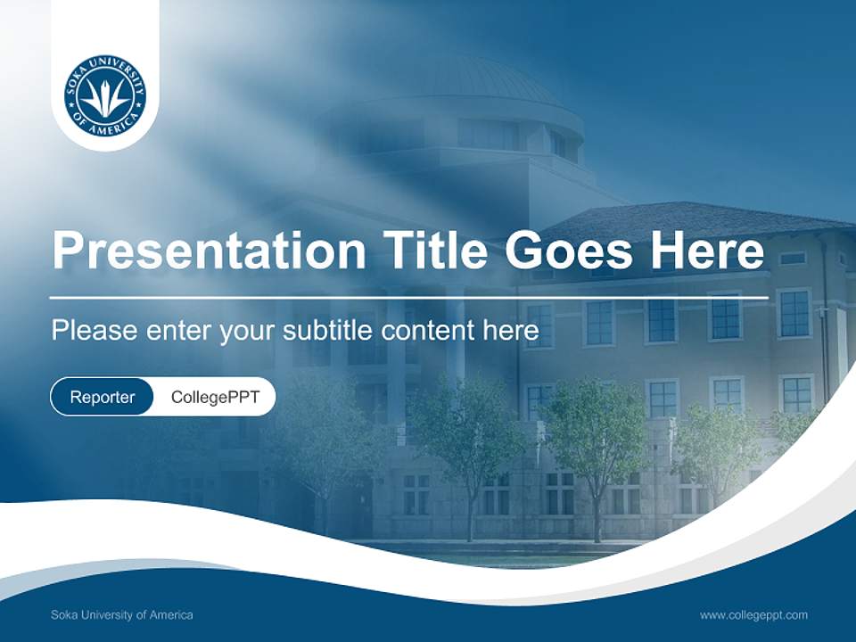 Soka University of America Lecture Sharing and Networking Event PPT Template4:3 ratio PPT effect preview image4