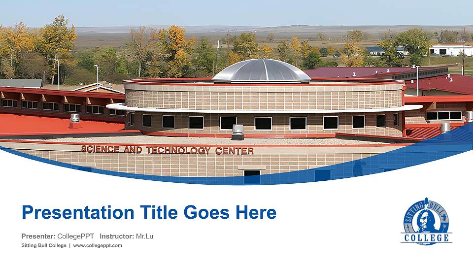 Sitting Bull College Course/Courseware Creation PPT Template16:9 ratio PPT effect preview image